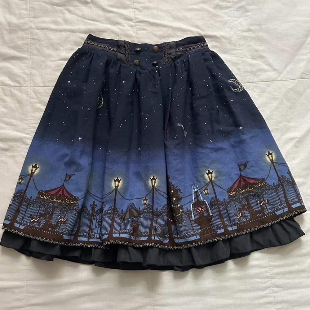 Romantic City scene night sky skirt 🌚✨🎠⭐️